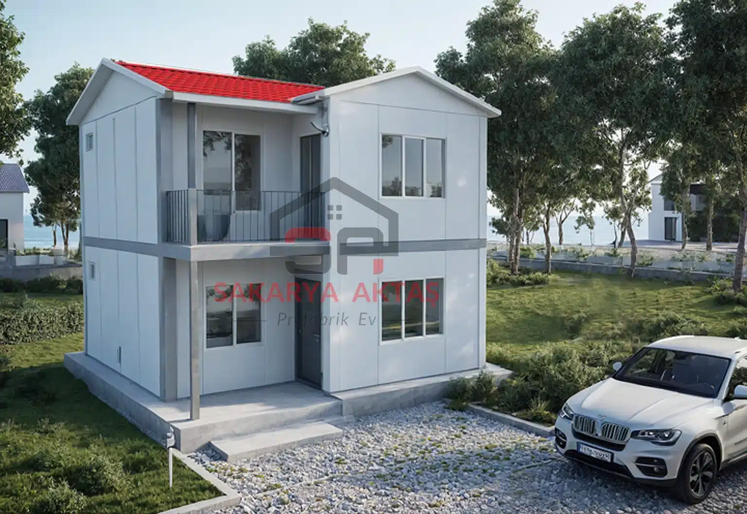 2+1 Çift Katlı Prefabrik Ev 82 m²