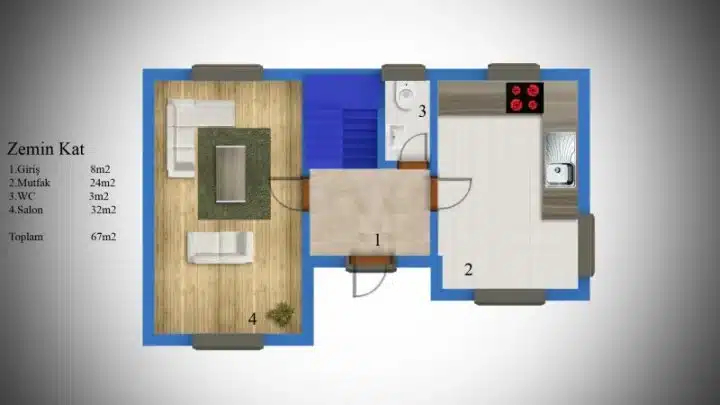 celik-ev-140-metre-kare-zemin-kat-plani