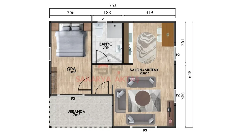 tek-katli-prefabrik-ev-bir-arti-bir-49-metre-kare-plan